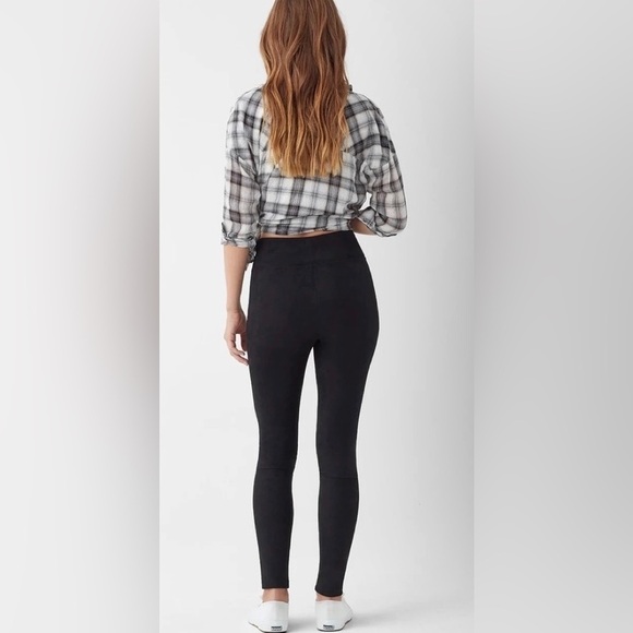 SPLENDID Highline Faux Suede Leggings in Black large - Picture 3 of 4